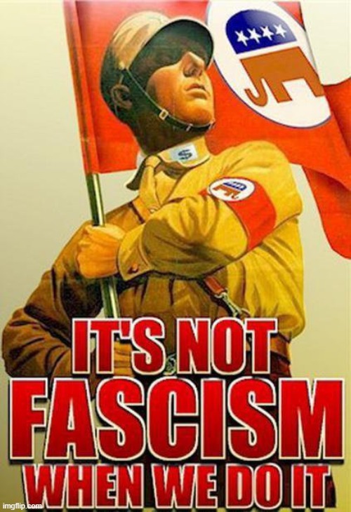 Republicans - It's not Fascism when we do it | image tagged in republicans - it's not fascism when we do it | made w/ Imgflip meme maker
