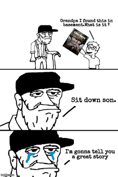 wholesome | image tagged in sit down son,wholesome,cod,wwii | made w/ Imgflip meme maker