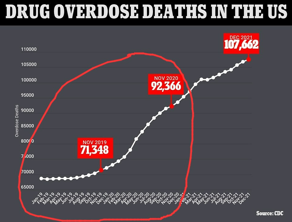 High Quality Drug overdose deaths Trump administration Blank Meme Template