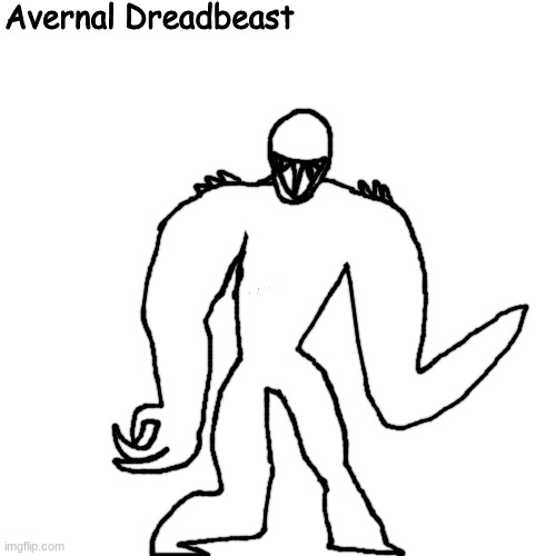 making AI generated kaiju into ocs part one | Avernal Dreadbeast | made w/ Imgflip meme maker