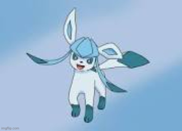 happy glaceon | image tagged in happy glaceon | made w/ Imgflip meme maker