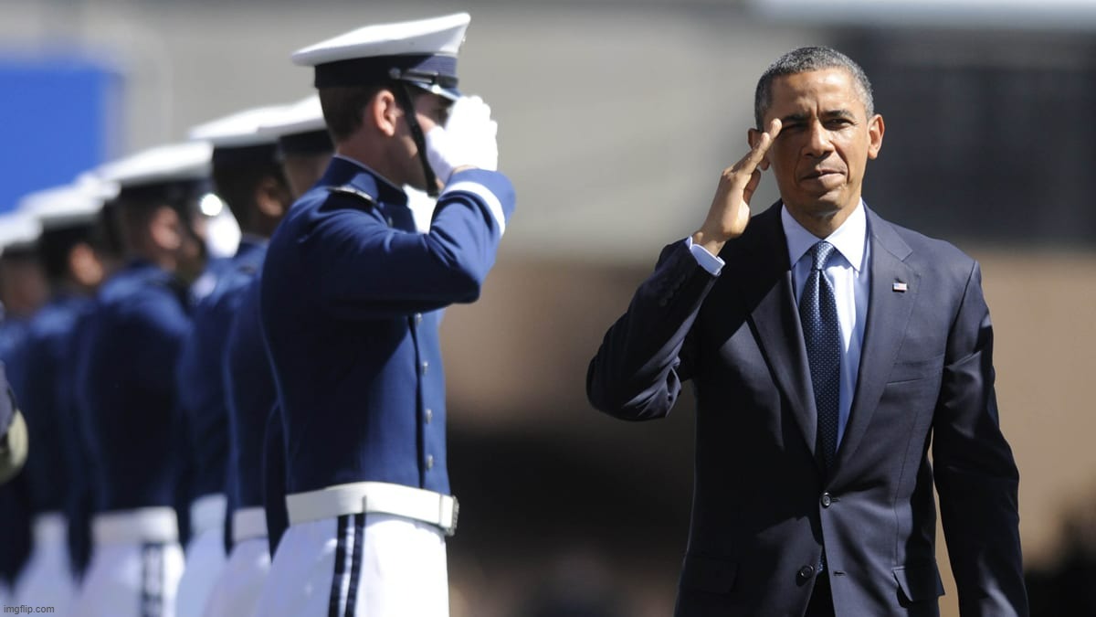 Obama Salute | image tagged in obama salute | made w/ Imgflip meme maker