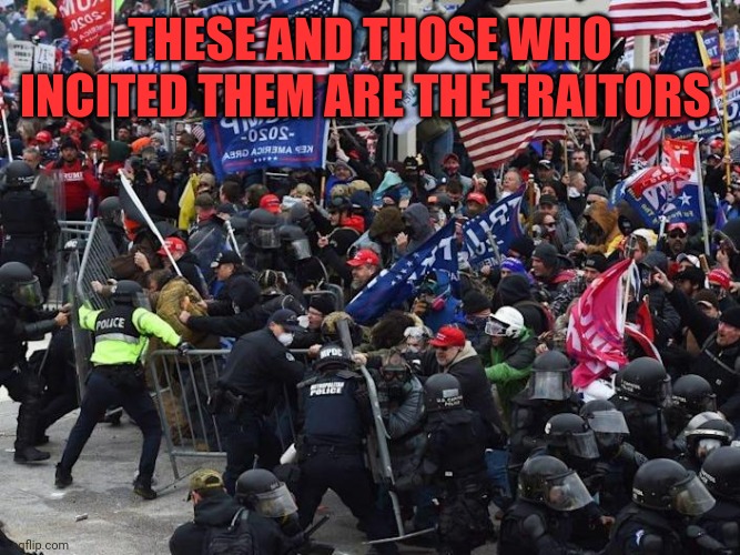 Cop-killer MAGA right wing Capitol Riot January 6th | THESE AND THOSE WHO INCITED THEM ARE THE TRAITORS | image tagged in cop-killer maga right wing capitol riot january 6th | made w/ Imgflip meme maker