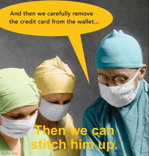 Operation | Then we can stitch him up. | image tagged in operation,extract,credit card,stitch up,fun | made w/ Imgflip meme maker