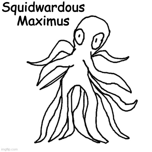 making AI generated Kaiju into OCs part 10 | Squidwardous Maximus | made w/ Imgflip meme maker