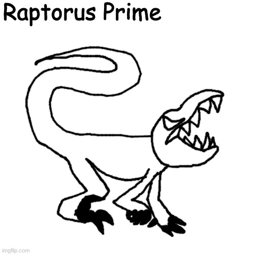 making AI generated kaiju into OCs part 11 | Raptorus Prime | made w/ Imgflip meme maker