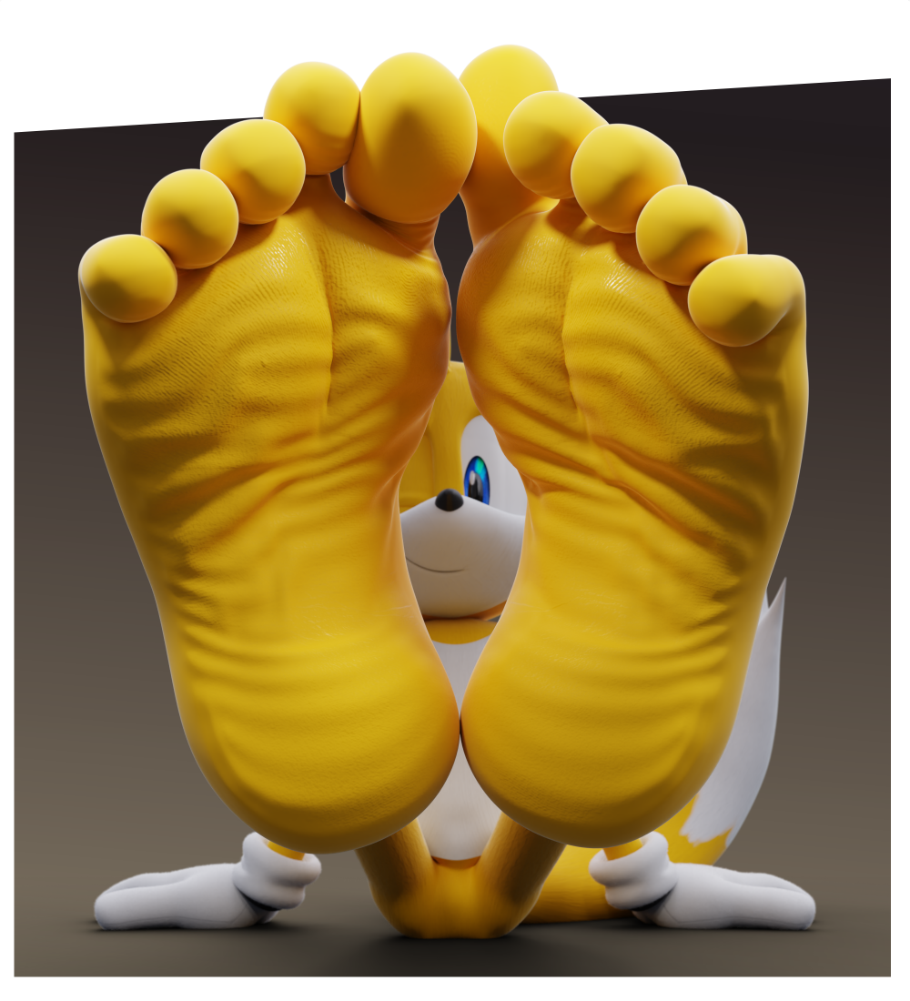Tails Feet 3D Blank Meme Template