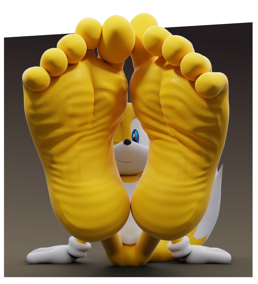 High Quality Tails Feet 3D Blank Meme Template