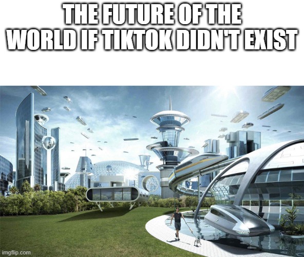 look at the tags | THE FUTURE OF THE WORLD IF TIKTOK DIDN'T EXIST | image tagged in the future world if,tiktok,didnt exist | made w/ Imgflip meme maker