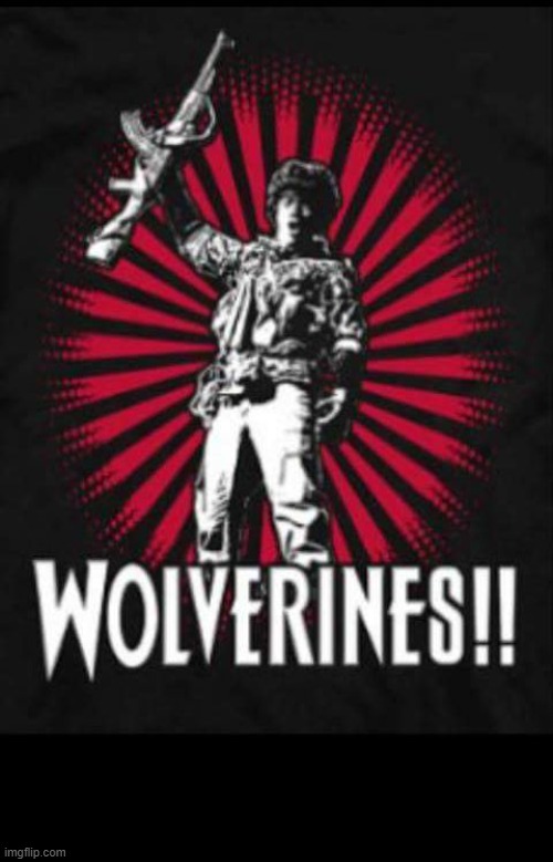 Wolverines of Red Dawn | image tagged in wolverines of red dawn | made w/ Imgflip meme maker