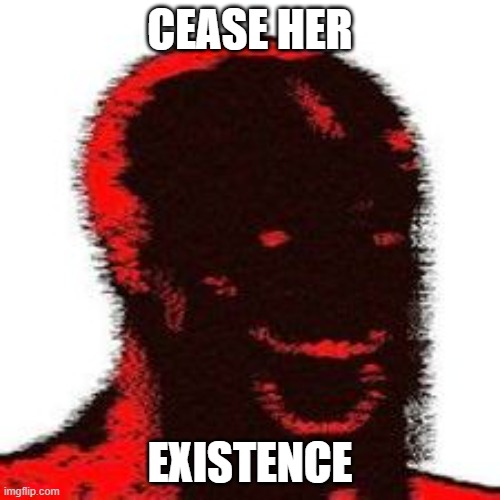 cease her existence | CEASE HER; EXISTENCE | image tagged in memes | made w/ Imgflip meme maker