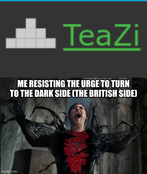 bye | ME RESISTING THE URGE TO TURN TO THE DARK SIDE (THE BRITISH SIDE) | made w/ Imgflip meme maker