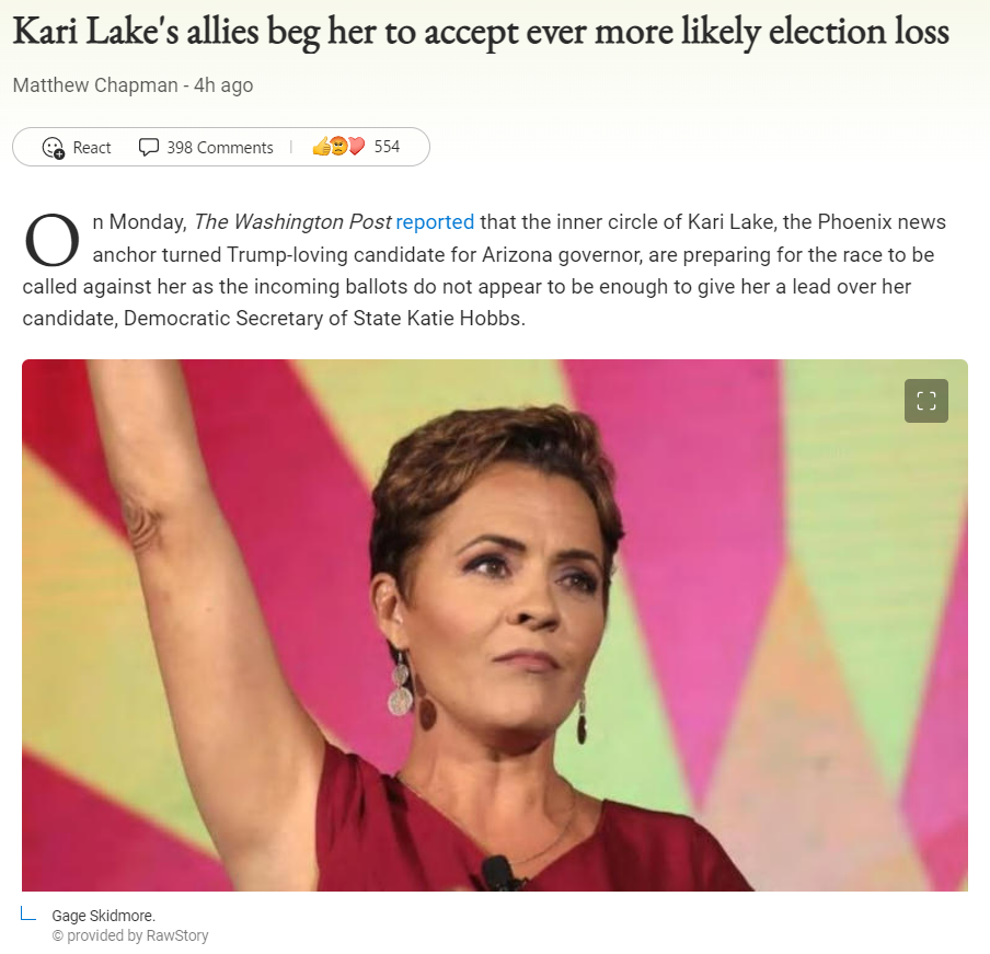 Kari Lake loses Arizona Blank Meme Template