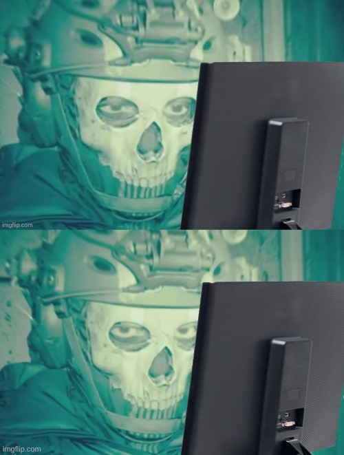 High Quality Ghost looking at computer Blank Meme Template