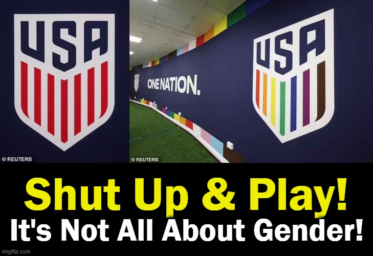 USA REDESIGNS crest with rainbow colors to show solidarity with the LGBTQ+ community | Shut Up & Play! It's Not All About Gender! | image tagged in politics,usa,rainbow,lgbtq,enough about gender,this isn't how you're supposed to play the game | made w/ Imgflip meme maker