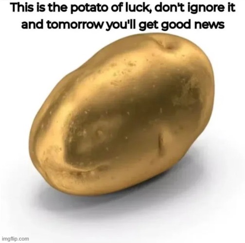 Potato of luck Blank Meme Template