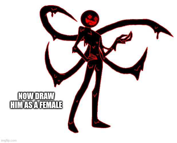 NOW DRAW HIM AS A FEMALE | made w/ Imgflip meme maker