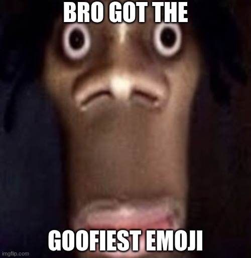 Quandale dingle | BRO GOT THE GOOFIEST EMOJI | image tagged in quandale dingle | made w/ Imgflip meme maker