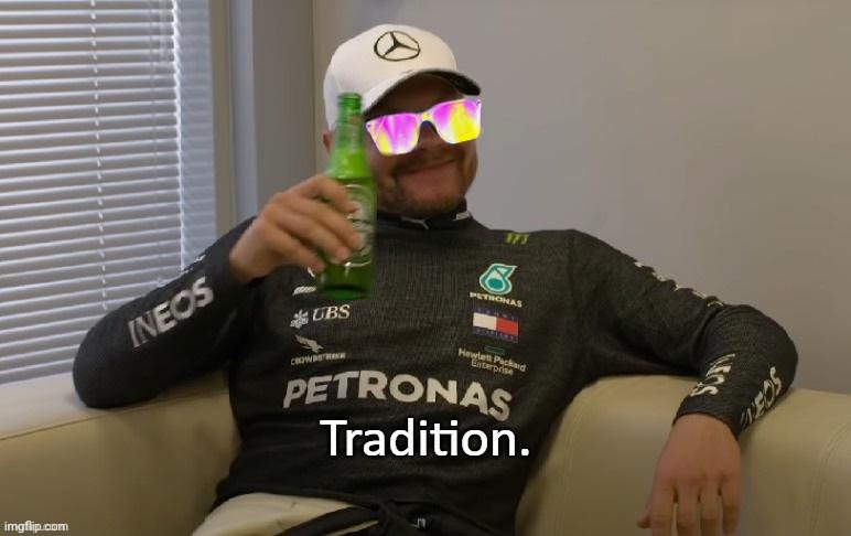 Bottas becoming canny phase 7 | image tagged in just a canny bottas,bottas,tradition,justachristmastroll,michealmasi | made w/ Imgflip meme maker