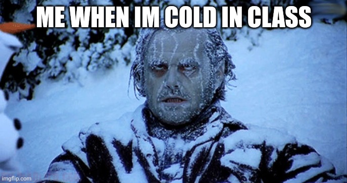 Freezing cold |  ME WHEN IM COLD IN CLASS | image tagged in freezing cold,funny memes,memes,funny | made w/ Imgflip meme maker