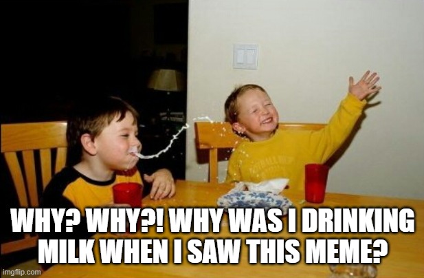 Yo Mamas So Fat Meme | WHY? WHY?! WHY WAS I DRINKING MILK WHEN I SAW THIS MEME? | image tagged in memes,yo mamas so fat | made w/ Imgflip meme maker