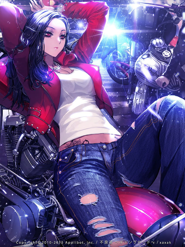 High Quality Sexy Motorcycle Girl Blank Meme Template