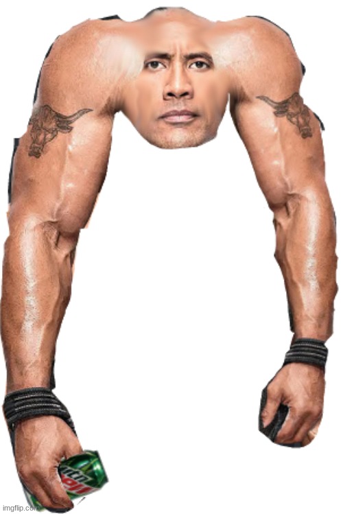 Nobody: Dwayne The Rock Armson | image tagged in dwayne johnson,arms,funny,cursed | made w/ Imgflip meme maker