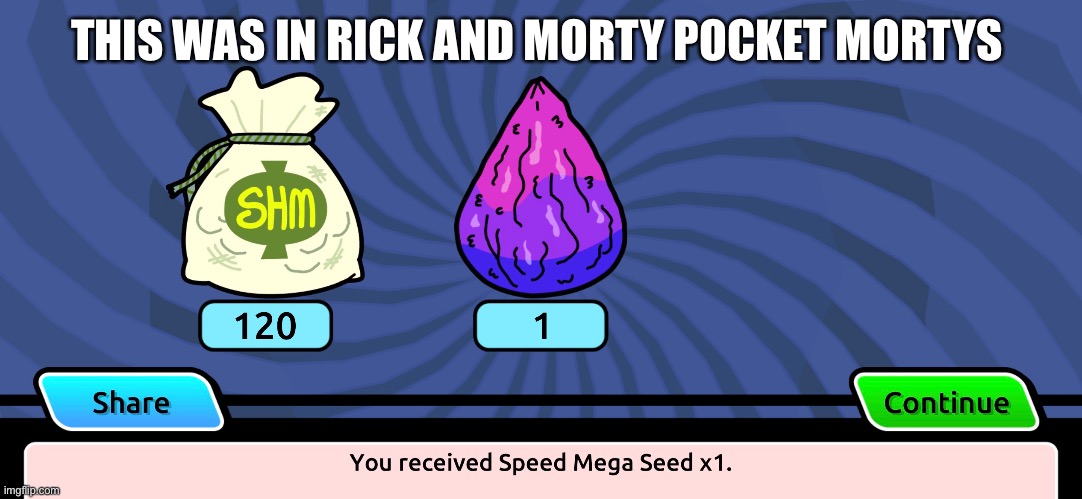 THIS WAS IN RICK AND MORTY POCKET MORTYS | made w/ Imgflip meme maker