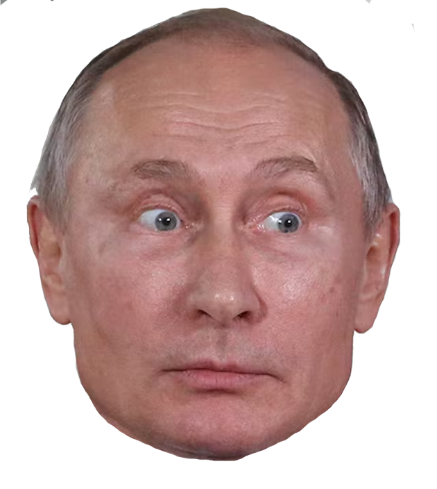 Surprised Putin Face Blank Meme Template
