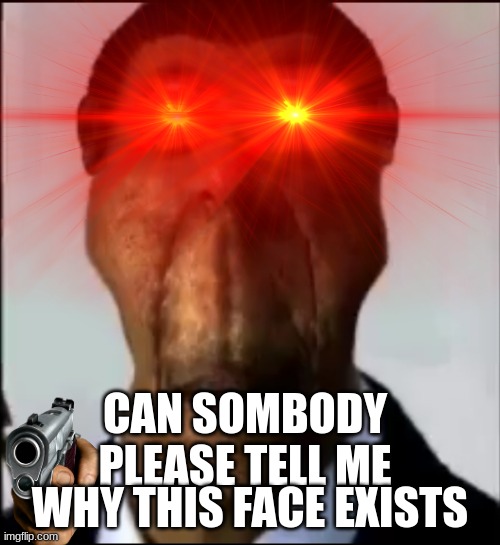 why does this exist... | CAN SOMBODY PLEASE TELL ME; WHY THIS FACE EXISTS | image tagged in memes | made w/ Imgflip meme maker