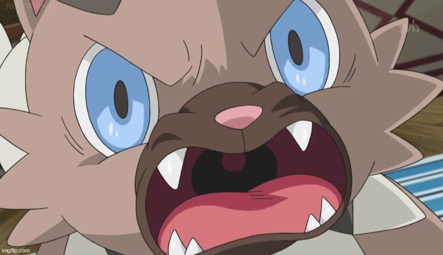 Angry Rockruff | image tagged in angry rockruff | made w/ Imgflip meme maker