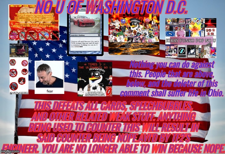 No U OF Washington D.C. | image tagged in no u of washington d c | made w/ Imgflip meme maker
