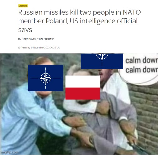 POLAND DON'T DO IT, CALM DOWN | image tagged in calm down einstein | made w/ Imgflip meme maker