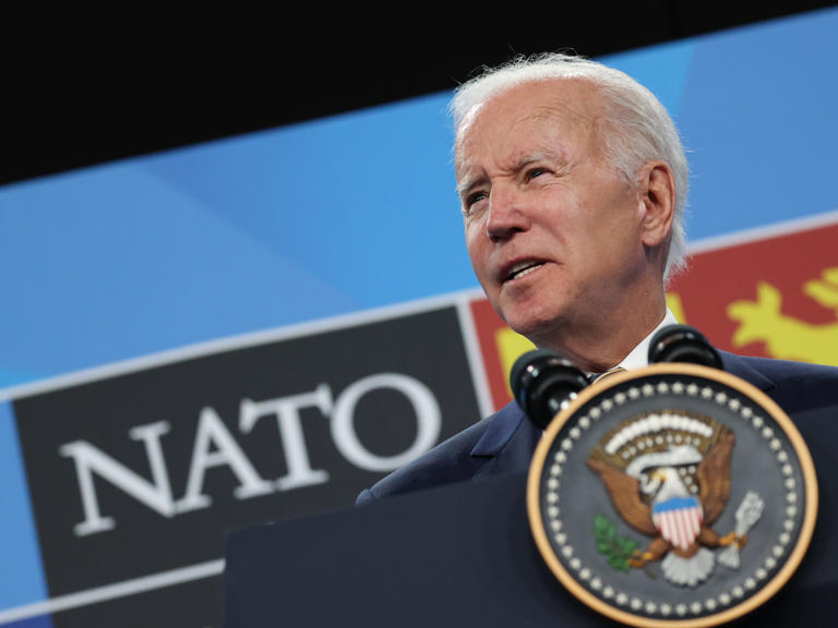 Joe Biden at NATO Blank Meme Template