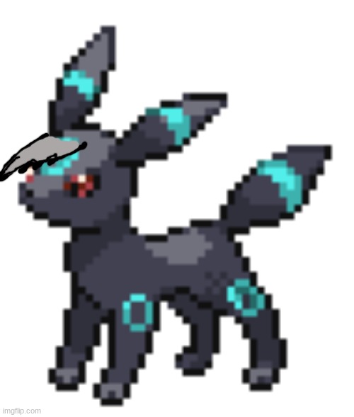 quick redesing of my new oc | image tagged in rocky the umbreon | made w/ Imgflip meme maker