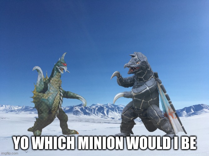 Snowy Showdown | YO WHICH MINION WOULD I BE | image tagged in snowy showdown | made w/ Imgflip meme maker