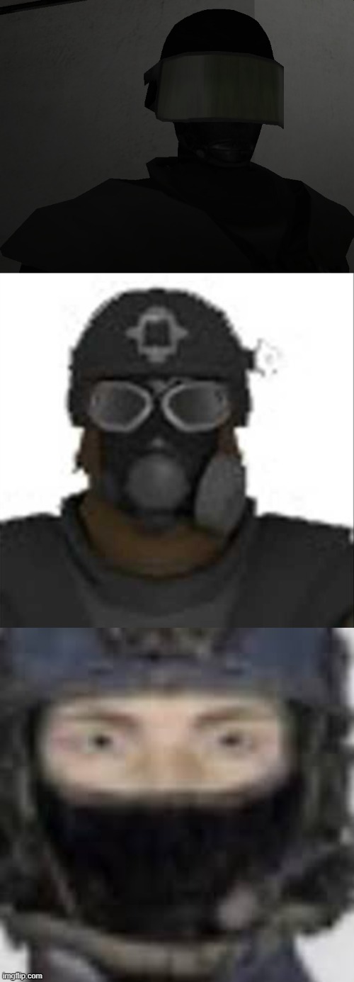 image tagged in scp guard,epsilon-11 staring but its the one from scp containment breach,epsilon-11 staring | made w/ Imgflip meme maker