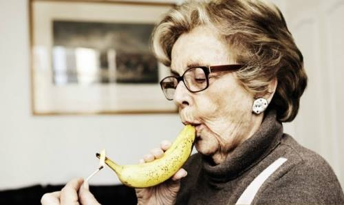 High Quality TOP Old woman smoking banana JPP Blank Meme Template