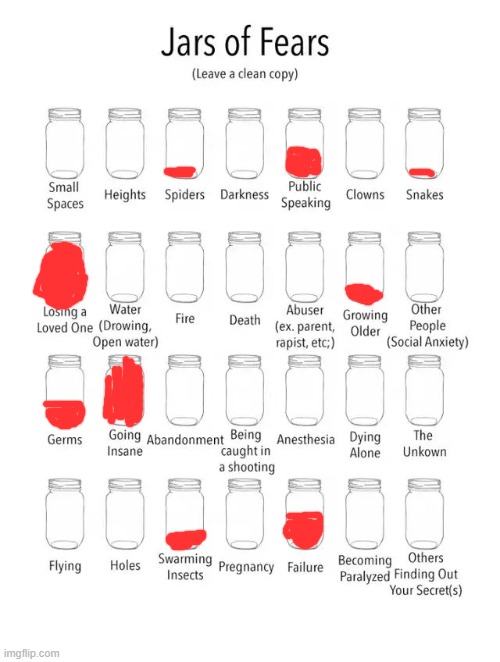 Jar of fears clear version | image tagged in jar of fears clear version | made w/ Imgflip meme maker