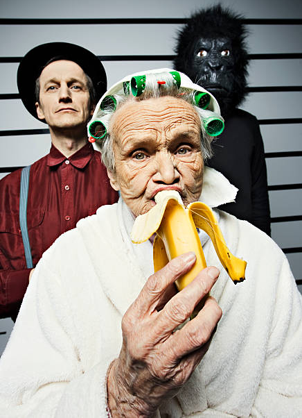 TOP Old woman senior banana JPP Blank Meme Template