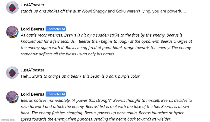 Battle of the Gods pt. 3 (i punched Beerus in the face, twice...) | made w/ Imgflip meme maker