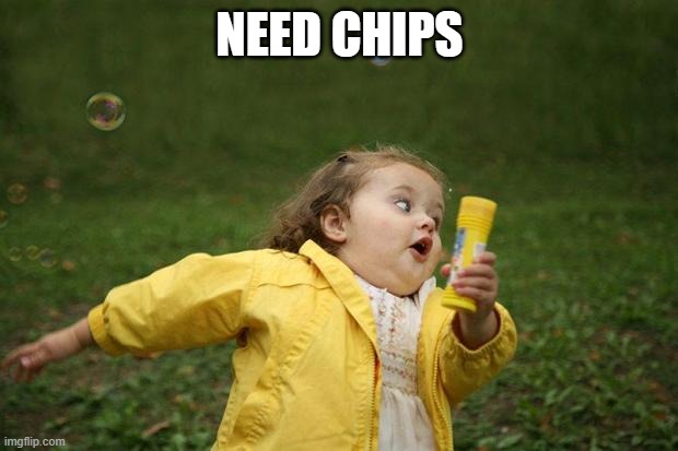 girl running | NEED CHIPS | image tagged in girl running | made w/ Imgflip meme maker