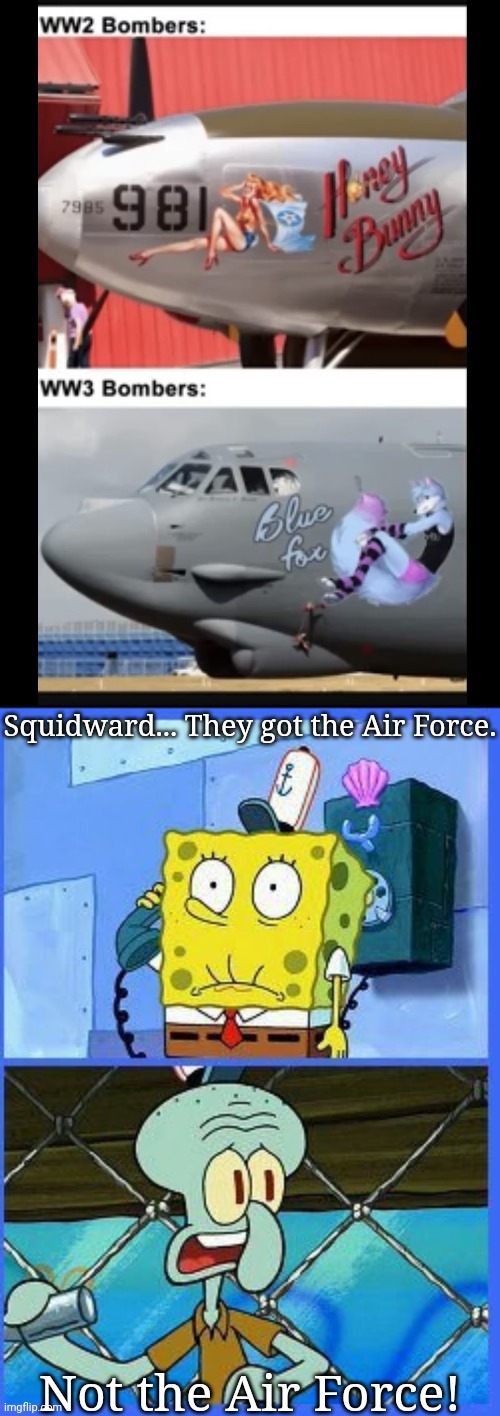 Hello? Third World country? I'd like to change sides please. | Squidward... They got the Air Force. Not the Air Force! | image tagged in no not the navy | made w/ Imgflip meme maker