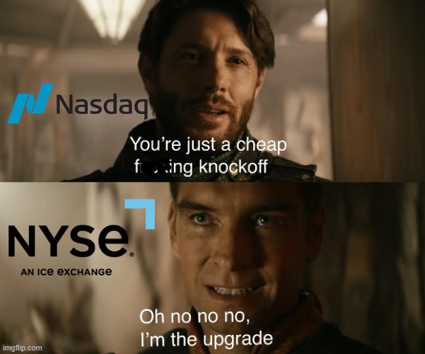 Another stock exchange doesn't have | image tagged in you're just a cheap knockoff,memes | made w/ Imgflip meme maker