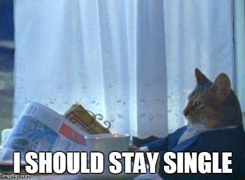 I Should Buy A Boat Cat Meme | I SHOULD STAY SINGLE | image tagged in memes,i should buy a boat cat,AdviceAnimals | made w/ Imgflip meme maker