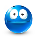 High Quality blue emoji face Blank Meme Template