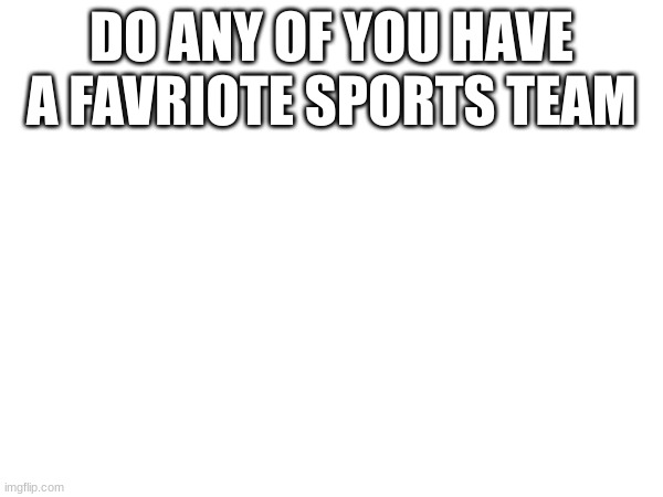 DO ANY OF YOU HAVE A FAVRIOTE SPORTS TEAM | made w/ Imgflip meme maker