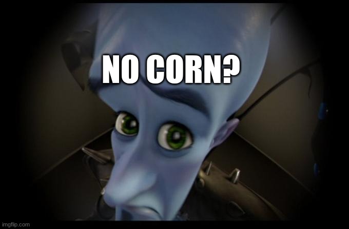 No B****es? | NO CORN? | image tagged in no b es | made w/ Imgflip meme maker