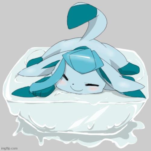Glaceon ice cube | image tagged in glaceon ice cube | made w/ Imgflip meme maker