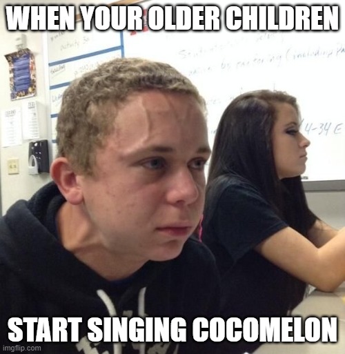 guy with veins | WHEN YOUR OLDER CHILDREN; START SINGING COCOMELON | image tagged in guy with veins | made w/ Imgflip meme maker